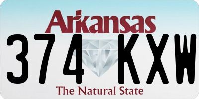 AR license plate 374KXW