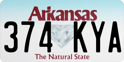 AR license plate 374KYA