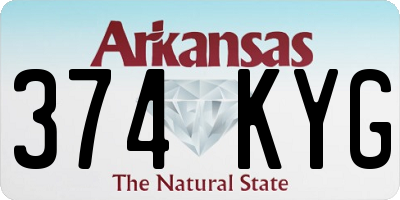 AR license plate 374KYG