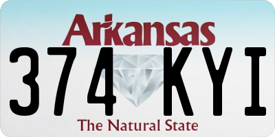 AR license plate 374KYI