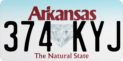 AR license plate 374KYJ