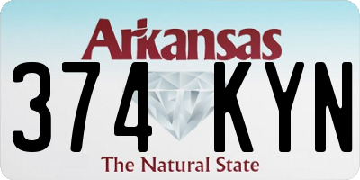 AR license plate 374KYN