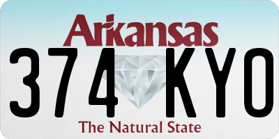AR license plate 374KYO