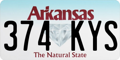 AR license plate 374KYS