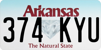 AR license plate 374KYU
