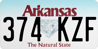 AR license plate 374KZF