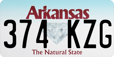 AR license plate 374KZG