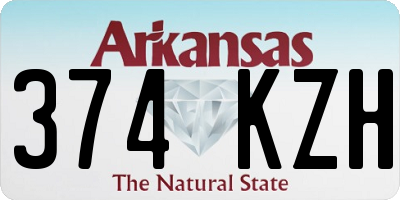 AR license plate 374KZH