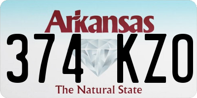 AR license plate 374KZO