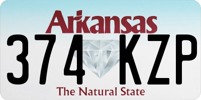 AR license plate 374KZP