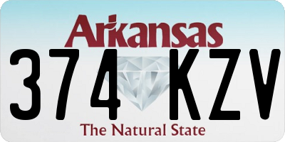 AR license plate 374KZV