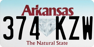 AR license plate 374KZW