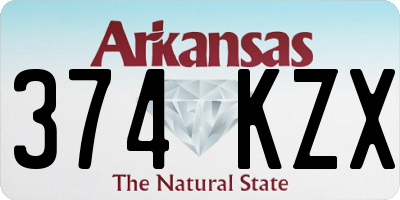 AR license plate 374KZX