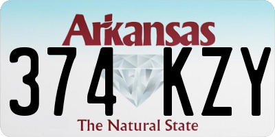 AR license plate 374KZY