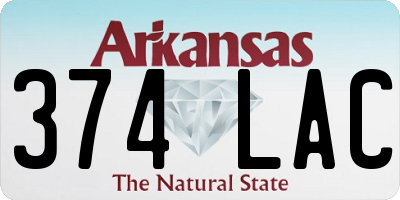 AR license plate 374LAC