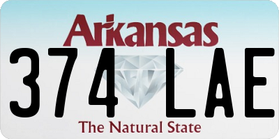 AR license plate 374LAE
