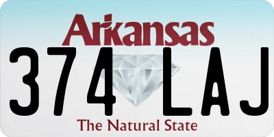 AR license plate 374LAJ