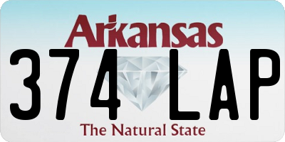 AR license plate 374LAP