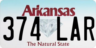 AR license plate 374LAR