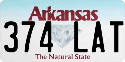 AR license plate 374LAT