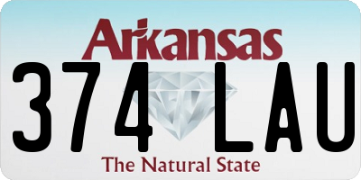 AR license plate 374LAU