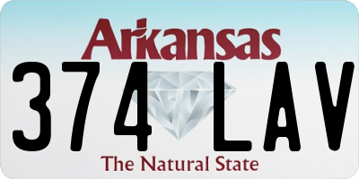 AR license plate 374LAV
