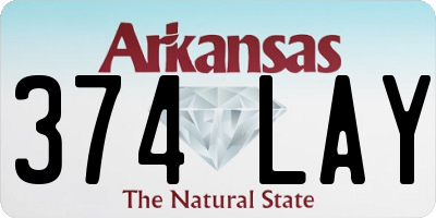 AR license plate 374LAY