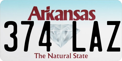 AR license plate 374LAZ