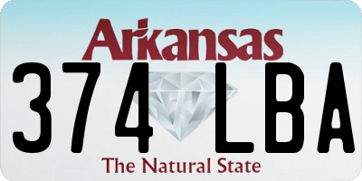 AR license plate 374LBA