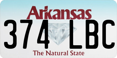AR license plate 374LBC