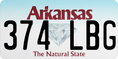AR license plate 374LBG