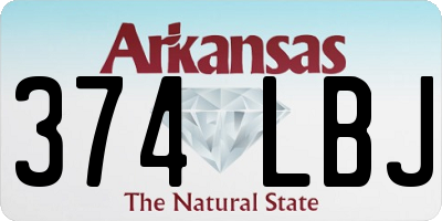 AR license plate 374LBJ