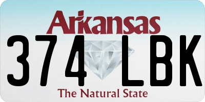 AR license plate 374LBK