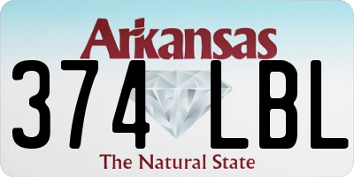 AR license plate 374LBL
