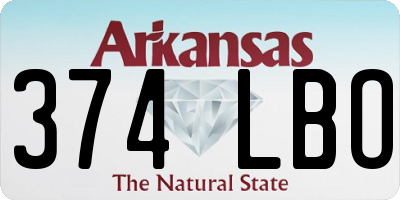 AR license plate 374LBO