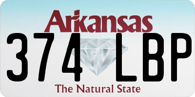 AR license plate 374LBP
