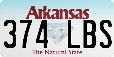 AR license plate 374LBS