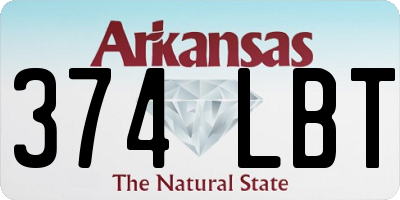 AR license plate 374LBT
