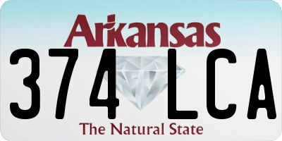 AR license plate 374LCA