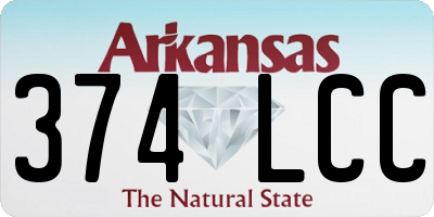AR license plate 374LCC