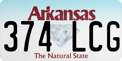 AR license plate 374LCG