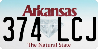 AR license plate 374LCJ
