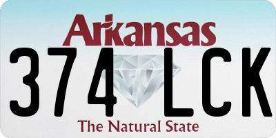 AR license plate 374LCK