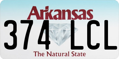 AR license plate 374LCL