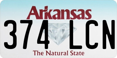AR license plate 374LCN