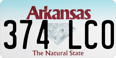 AR license plate 374LCO
