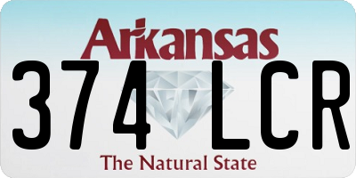 AR license plate 374LCR