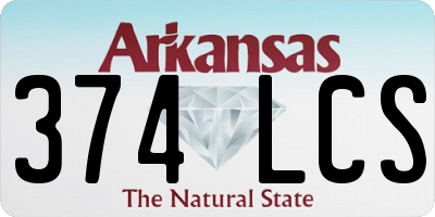 AR license plate 374LCS