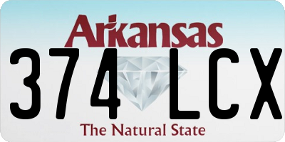 AR license plate 374LCX