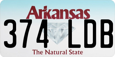 AR license plate 374LDB